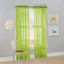 Lime Green Sheer Polyester Rod Pocket Curtain Panel