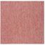 Red Square Synthetic Indoor/Outdoor Area Rug