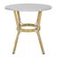 Sidford Beige and Gray Rattan Round Bistro Table