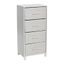 Scandinavian White 4-Drawer Storage Chest with Light Wood Accents