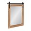 Rustic Brown and Black Wood Framed Wall Mirror