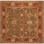 Elegant Heritage Moss/Rust 4' Square Hand-Tufted Wool Area Rug