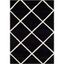 Handmade Black and Ivory Wool 4' x 6' Tufted Rug