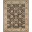 Ivory and Gray Hand-Knotted Wool 6' x 9' Area Rug