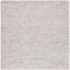 Ivory and Black Square Handwoven Wool Area Rug