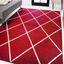 Red Diamond Trellis 4' x 6' Synthetic Area Rug