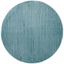 Aqua Abstract Round Synthetic 8' Area Rug