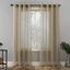 Emily Oatmeal Sheer Voile Grommet Curtain Panel 59" x 95"