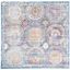 Hand-Knotted Elegance 47" Square Blue Viscose Area Rug