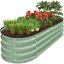 Sage Green 4x2x1ft Outdoor Metal Raised Garden Bed