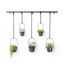 Black Adjustable Hanging Planter Set with Recycled Pots