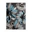 Blue Floral Synthetic 5' x 7' Reversible Area Rug