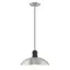 Brushed Nickel 1-Light Mini Pendant with Glass Bowl