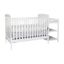 White 3-in-1 Convertible Crib with Changing Table