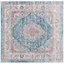 Madison Chic Beige & Blue Medallion 6'7" Square Area Rug