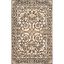 Ivory and Dark Brown Hand-Hooked Wool Area Rug