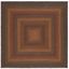 Handwoven Green and Rust Braided Square Area Rug