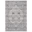 Gray Floral Motif Rectangular Synthetic Area Rug