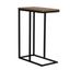 Ashwood and Black Metal C-Shaped Side Table