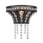 Fantania Matte Black 1-Light Crystal Sconce with Clear Shade