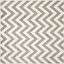 5' x 5' Dark Grey and Beige Reversible Synthetic Area Rug