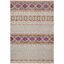 Ivory & Grey Boho Chic Synthetic Reversible Area Rug - 2'3" x 4'