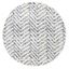 Reversible Geometric Blue Round Easy-Care Synthetic Rug