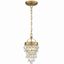 Vibrant Gold Mini Crystal Chandelier with Clear Drops