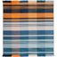 Southwestern Vibe Blue Stripe Wool 6' Square Area Rug