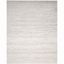 Ivory and Silver Abstract 8' x 10' Synthetic Area Rug