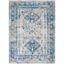 Elegant Sky Blue 9' x 12' Synthetic Stain-Resistant Area Rug