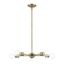 Mini Lansdale Antique Brass 5-Light Crystal Chandelier