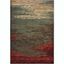 Laurel Blue and Brown Abstract Synthetic Area Rug 5'3" x 7'