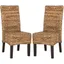 Transitional Woven Cane Side Chair in Natural Brown