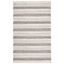 Gray and Beige Handwoven Wool Cotton 8' x 10' Area Rug