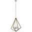 Deryn Distressed Gray 24.25" 4-Light Geometric Chandelier