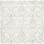 Ivory and Grey Hand-Tufted Wool Square Area Rug