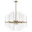 Divine 8-Light Heritage Brass and Clear Glass Chandelier