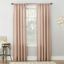 Blush Linen Blend Light Filtering Rod Pocket Curtain Panel