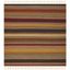 Red and Gold Striped Wool Square Kilim Rug, 7'x7'