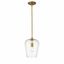 Olde Brass and Glass 9" Modern Pendant Light