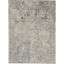 Abstract Elegance 7'10" x 10'6" Grey and Ivory Modern Area Rug