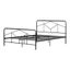 Sazena Queen Black Metal Geometric Platform Bed Frame