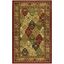 Multi/Red Hand-Knotted Synthetic Safavid Style Small Rug