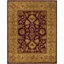 Burgundy and Gold Hand-Tufted Wool Persian Area Rug