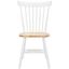 Windsor White/Natural Malaysian Oak Spindle Side Chair, Set of 2