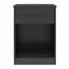 Black Oak 1-Drawer Nightstand with Open Shelf