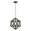 Black and Brushed Nickel Geometric Mini Pendant Light