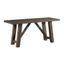 Rustic Gray 40" Trestle Base Solid Wood Dining Bench