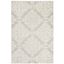 Elegant Ivory & Silver Hand-Tufted Wool Rug, 4' x 6'